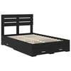 vidaXL Bed Frame with Drawer with Headboard Manual Engineered Wood