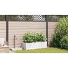 vidaXL Garden Planter 3 pcs White Plastic