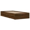 vidaXL Bed Frame with Drawers without Mattress Brown Oak 90x200 cm