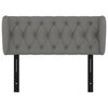 vidaXL Headboard with Ears Dark Grey 103x23x78/88 cm Fabric