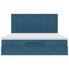 vidaXL Ottoman Bed with Mattresses Dark Blue 180x200cm Velvet