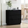 vidaXL Bedside Cabinet Black Oak 71 x 34.5 x 75 cm Engineered wood