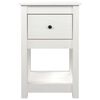 vidaXL Bedside Cabinet White 40x35x61.5 cm Solid Wood Pine