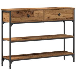 vidaXL Console Table Old Wood 100 x 25 x 75 cm Engineered Wood