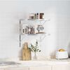 vidaXL Wall Shelves 2 pcs 50x40 cm Silver Stainless Steel