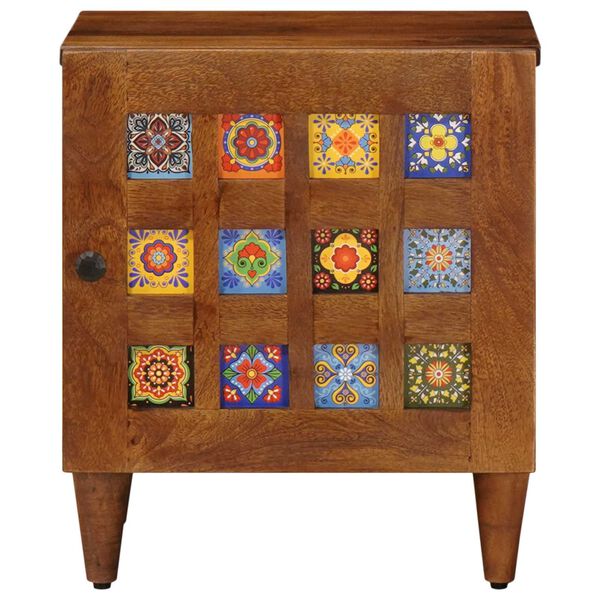 vidaXL Bedside Cabinet Brown 40 x 33 x 46 cm Solid Mango Wood