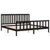 vidaXL Bed Frame without Mattress Black 200x200 cm Solid Wood Pine