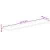 vidaXL Table Top 160x50x3.8 cm Rectangular Solid Wood Rough Mango