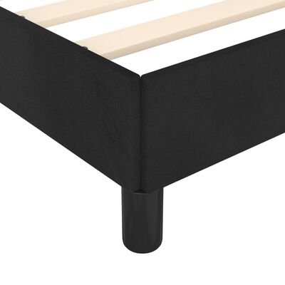 vidaXL Bed Frame with Headboard Black 135x190cm Double Velvet