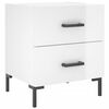 vidaXL Bedside Cabinets 2 pcs High Gloss White 40x35x47.5 cm Engineered Wood