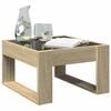 vidaXL Coffee Table with Infinity LED Sonoma Oak 50x53x30 cm