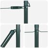 vidaXL Fence Posts Manual 7 pcs Green Ø32mm 100 cm Galvanised steel
