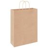 vidaXL Paper Bags 50 pcs with Handles Brown 32x12x42 cm