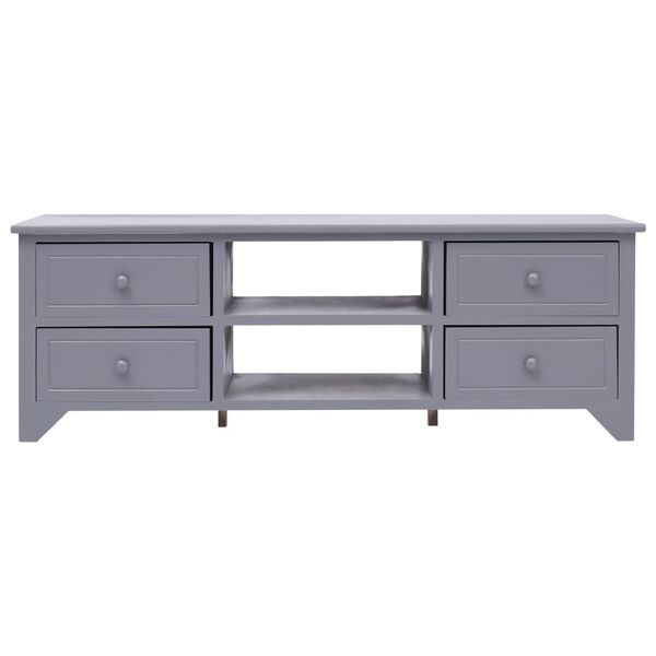 vidaXL TV Cabinet Grey 115x30x40 cm Paulownia Wood