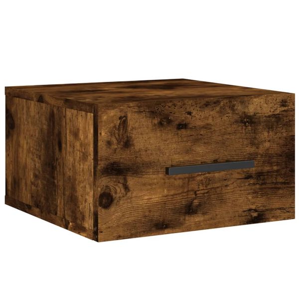 vidaXL Wall-mounted Bedside Cabinet Smoked Oak 35x35x20 cm