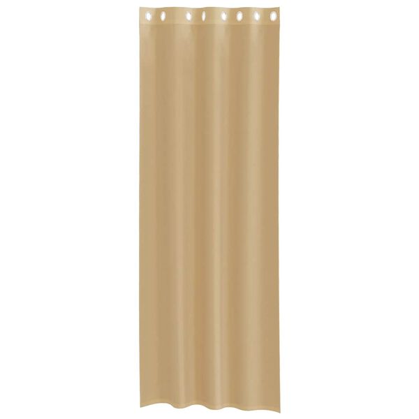 vidaXL Voile Curtains with Grommets 2 pcs Sand