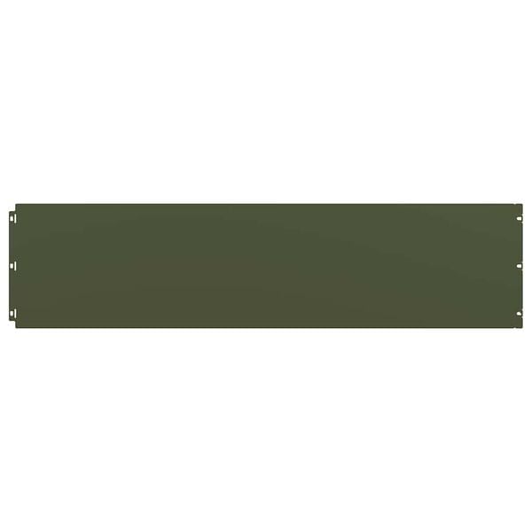 vidaXL Lawn Edgings 10 pcs Olive Green 25x103 cm Cold-rolled Steel