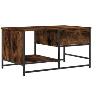 vidaXL Coffee Table Smoked Oak 85.5x51x45 cm Engineered Wood
