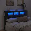 vidaXL LED Headboard Black 160x18.5x103.5 cm Engineered Wood