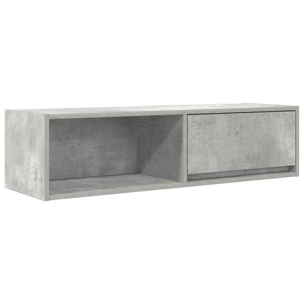 vidaXL TV Cabinet Concrete Grey 100x31x25.5 cm Engineered Wood
