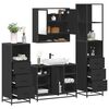vidaXL 4&nbsp;Piece Bathroom Furniture Set&nbsp;Black Engineered Wood