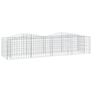 vidaXL Arched Gabion Raised Bed 200x50x50 cm Galvanised Iron