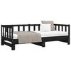 vidaXL Pull-out Day Bed without Mattress Black 2x(90x190)cm