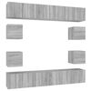 vidaXL 10 Piece TV Cabinet Set Grey Sonoma Engineered Wood