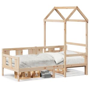 vidaXL Day Bed with Roof without Mattress 80x200 cm Solid Wood