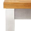 vidaXL Bar Table 60x60x105 cm Solid Teak Wood and Stainless Steel