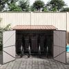 vidaXL Bike Shed 3 pcs Brown 215 x 206 x 157 cm Metal