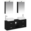 vidaXL Bathroom Furniture Set 5 pcs Black Oak