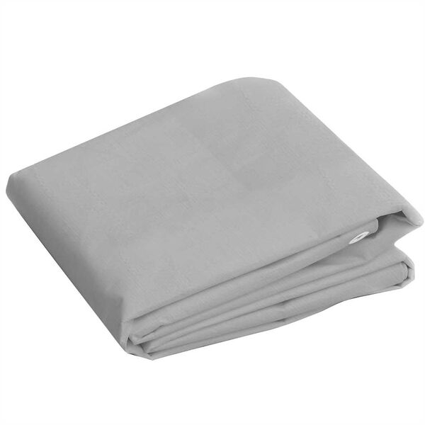 vidaXL Tarpaulin 260 g/m&sup2; 8x12 m Grey HDPE