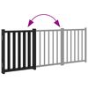 vidaXL Dog Gate Foldable 3 Panels Black 150 cm Solid Wood Fir