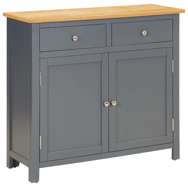 vidaXL Sideboard 90x33.5x83 cm Solid Oak Wood