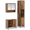 vidaXL Bathroom Furniture Set with Door 3 pcs Old Wood Engineered Wood