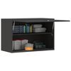 vidaXL Wall Cabinet for Garage with Gas-lift Door Black