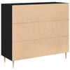 vidaXL Sideboard Black Oak 90 x 34 x 80 cm Engineered Wood