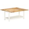 vidaXL Extendable Coffee Table White 90x(45-90)x45 cm Solid Mango Wood