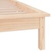 vidaXL LED Bed Frame without Mattress 75x190 cm Small Single Small Single Solid Wood