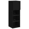 vidaXL TV Cabinets with LED Lights 2 pcs Black 30.5x30x90 cm