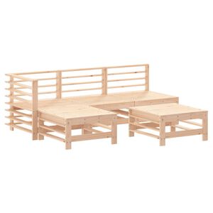 vidaXL 5 Piece Garden Lounge Set Solid Wood Pine