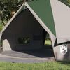 vidaXL Teepee Tent with Roof Green and White 490 x 410 x 210 cm