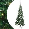 vidaXL Corner Artificial Christmas Tree Green 180 cm PVC and Metal