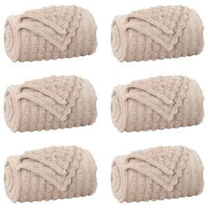 vidaXL Throw Blankets 6 pcs Beige 200 x 150 cm 4.5 kg Fleece