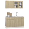 vidaXL 4 Piece Kitchen Cabinet Set Sonoma Oak Engineered Wood