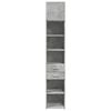 vidaXL Slim Storage Cabinet Concrete Grey 40x42.5x225 cm Engineered Wood
