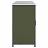 vidaXL Kitchen Storage Set with Shelf Other 3 pcs Olive Green Steel
