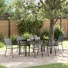 vidaXL Garden Dining Set 7 pcs Anthracite Powder-Coated Steel