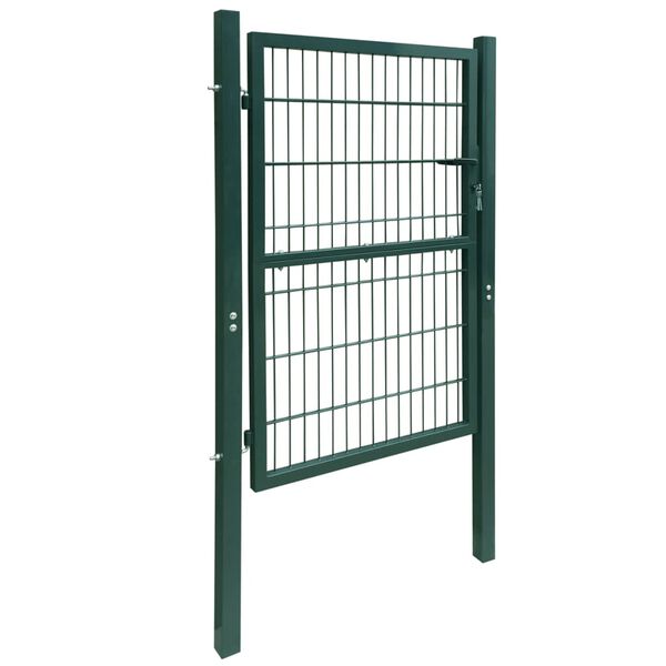 vidaXL 2D Fence Gate (Single) Green 100x180 cm